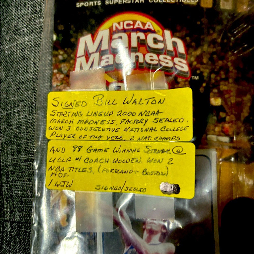 Signed Bill Walton Starting Line Up